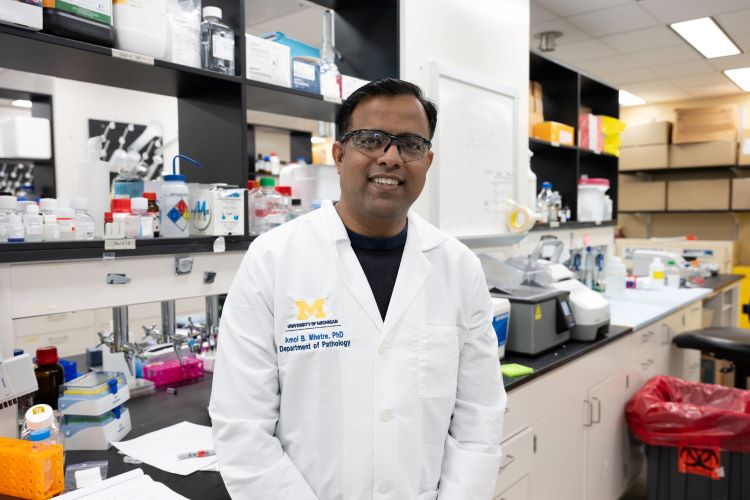 Dr. Amol Mhetre in his lab